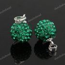 DEEP GREEN SWAROVSKI CRYSTAL AUTHENTIC SILVER PENDANT