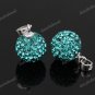 TURQUOISE SWAROVSKI CRYSTAL AUTHENTIC SILVER PENDANT