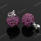 DEEP PURPLE SWAROVSKI CRYSTAL AUTHENTIC SILVER PENDANT
