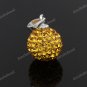 GOLDEN SWAROVSKI CRYSTAL AUTHENTIC 925 SILVER PENDANT
