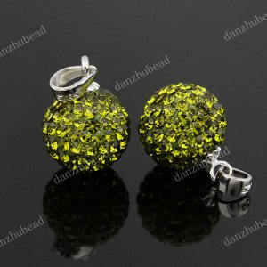 OLIVE SWAROVSKI CRYSTAL AUTHENTIC 925 SILVER PENDANT