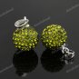 OLIVE SWAROVSKI CRYSTAL AUTHENTIC 925 SILVER PENDANT