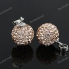 PEACH SWAROVSKI CRYSTAL AUTHENTIC 925 SILVER PENDANT