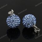 LIGHT BLUE SWAROVSKI CRYSTAL AUTHENTIC SILVER PENDANT