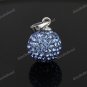 LIGHT BLUE SWAROVSKI CRYSTAL AUTHENTIC SILVER PENDANT