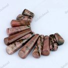 11PCS PINK RHODOCHROSITE GEMSTONE FASHION PENDANT BEADS SET