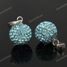 OCEAN BLUE SWAROVSKI CRYSTAL AUTHENTIC SILVER PENDANT
