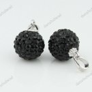 BLACK SWAROVSKI CRYSTAL AUTHENTIC 925 SILVER PENDANT