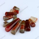 11PCS RED VEIN AGATE CARNELIAN GEMSTONE FASHION PENDANT BEADS SET