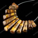 TIGER'S EYE GEMSTONE STICK FASHION PENDANT BEADS SET
