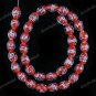 35PCS RED LAMPWORK GLASS RICE LOOSE BEADS STRAND 8X10MM