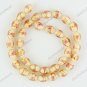 35PCS LIGHT GOLDEN LAMPWORK GLASS RICE LOOSE BEADS STRAND 8X10MM