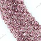 35PCS LIGHT PURPLE LAMPWORK GLASS RICE LOOSE BEADS STRAND 8X10MM