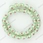 35PCS LIGHT GREEN LAMPWORK GLASS RICE LOOSE BEADS STRAND 8X10MM
