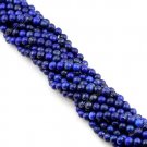 4MM LAPIS LAZULI GEMSTONE ROUND LOOSE BEADS FINDINGS STRAND