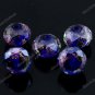 20X BLUE LAMPWORK GLASS FACETED SPACER LOOSE BEADS FINDINGS WHOLESALE 7X11MM
