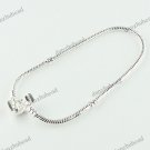 5PCS SILVER SNAKE EMBOSS 18CM BRACELET FIT CHARM BEADS