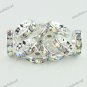 10X CLEAR AB CRYSTAL SILVER SPACER LOOSE BEADS JEWELRY FINDINGS 12MM