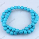 8MM BLUE TURQUOISE HOWLITE ROUND BALL LOOSE BEADS FINDINGS