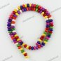 4X6MM MULTICOLOR TURQUOISE HOWLITE ABACUS LOOSE BEADS STRAND FINDINGS