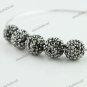 50X BLACK SILVER CRYSTAL ALLOY DISCO BALL SPACER LOOSE BEADS WHOLESALE 10MM