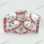 100X PINK CRYSTAL SILVER SPACER LOOSE BEADS FINDINGS WHOLESALE LOTS 12MM