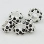 50X WHOLESALE LOTS BLACK CRYSTAL SILVER EUROPEAN CHARM BEADS FIINDINGS