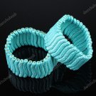 7.5" HOWLITE TURQUOISE GEMSTONE STRETCHY BRACELET BANGLE