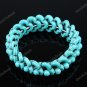 7.5 " HOWLITE TURQUOISE GEMSTONE FLOWER STRETCHY BRACELET BANGLE
