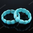 8" HOWLITE TURQUOISE STRETCH BRACELET BANGLE GEMSTONE