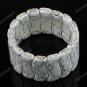 7.5" HOWLITE TURQUOISE GEMSTONE STRETCH BRACELET BANGLE NATURAL