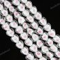 12MM WHITE GLASS HEART SPACER LOOSE BEADS FINDINGS 1 STRAND 33PCS