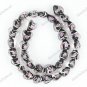 12MM BLACK GLASS HEART SPACER LOOSE BEADS FINDINGS 1 STRAND 33PCS