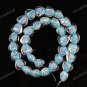 12MM LAKE BLUE GLASS HEART SPACER LOOSE BEADS FINDINGS 1 STRAND 33PCS