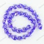 12MM DEEP BLUE GLASS HEART SPACER LOOSE BEADS FINDINGS 1 STRAND 33PCS