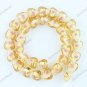 12MM LIGHT GOLDEN GLASS HEART SPACER LOOSE BEADS FINDINGS 1 STRAND 33PCS