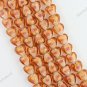 12MM LIGHT COFFEE GLASS HEART SPACER LOOSE BEADS FINDINGS 1 STRAND 33PCS