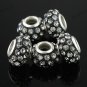 50X CLEAR CRYSTAL RESIN EUROPEAN BIG HOLE CHARM BEADS FINDINGS WHOLESALE LOTS