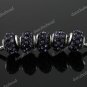 50PCS VIOLET CRYSTAL RESIN EUROPEAN BIG HOLE CHARM BEADS FINDINGS WHOLESALE