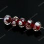 5X RED LAMPWORK GLASS FACETED SPACER LOOSE BEADS FINDINGS