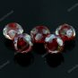 5X RED LAMPWORK GLASS FACETED SPACER LOOSE BEADS FINDINGS