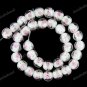 10MM WHITE LAMPWORK GLASS SPACER LOOSE BEADS JEWELRY FINDINGS 1 STRAND