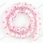 10MM PINK LAMPWORK GLASS SPACER LOOSE BEADS JEWELRY FINDINGS 1 STRAND