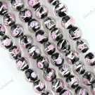 10MM BLACK LAMPWORK GLASS SPACER LOOSE BEADS JEWELRY FINDINGS 1 STRAND