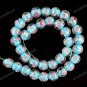 10MM LAKE BLUE LAMPWORK GLASS SPACER LOOSE BEADS JEWELRY FINDINGS 1 STRAND
