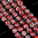 10MM RED LAMPWORK GLASS SPACER LOOSE BEADS JEWELRY FINDINGS 1 STRAND