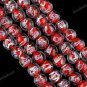 10MM RED LAMPWORK GLASS SPACER LOOSE BEADS JEWELRY FINDINGS 1 STRAND