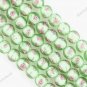 10MM LIGHT GREEN LAMPWORK GLASS SPACER LOOSE BEADS JEWELRY FINDINGS 1 STRAND