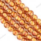 10MM LIGHT COFFEE LAMPWORK GLASS SPACER LOOSE BEADS JEWELRY FINDINGS 1 STRAND