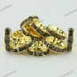 10X GRAY CRYSTAL GOLD SPACER LOOSE BEADS JEWELRY FINDINGS 12MM